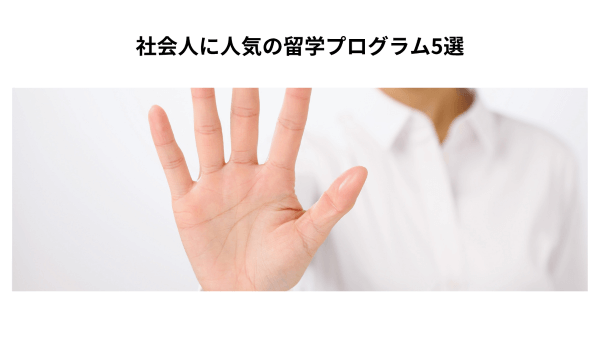 社会人に人気の留学プログラム5選